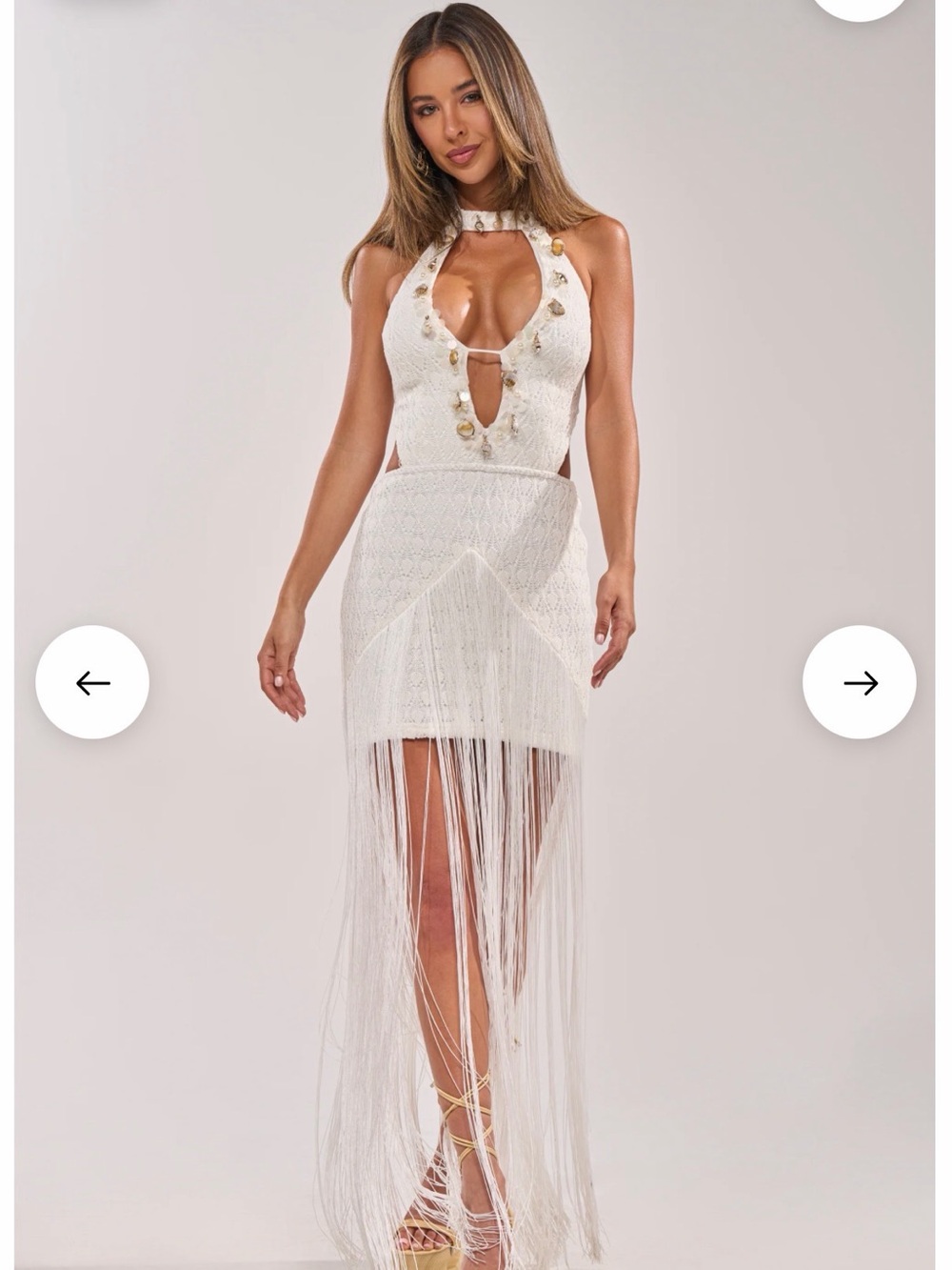 AKIRA Siren Eyes Embellished Maxi Dress